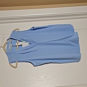 Calvin Klein Callia V-Neck Blouse Light Blue Large